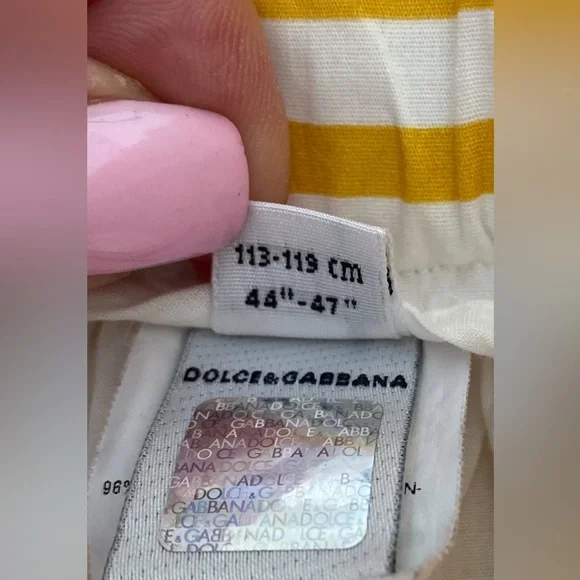 Dolce & Gabbana Mustard and White Striped Skirt - Picture 5 of 7